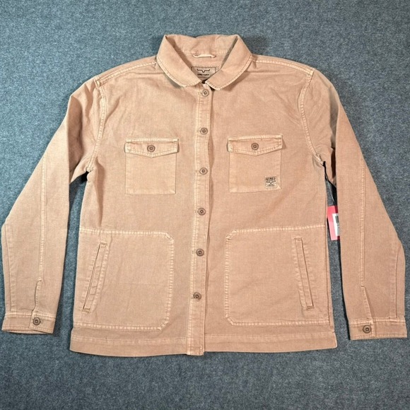 Kimes Ranch Jackets & Blazers - Kimes Ranch Cloverleaf Shirt Jacket Womens Tan Brown Long Sleeve Cotton XL NWT